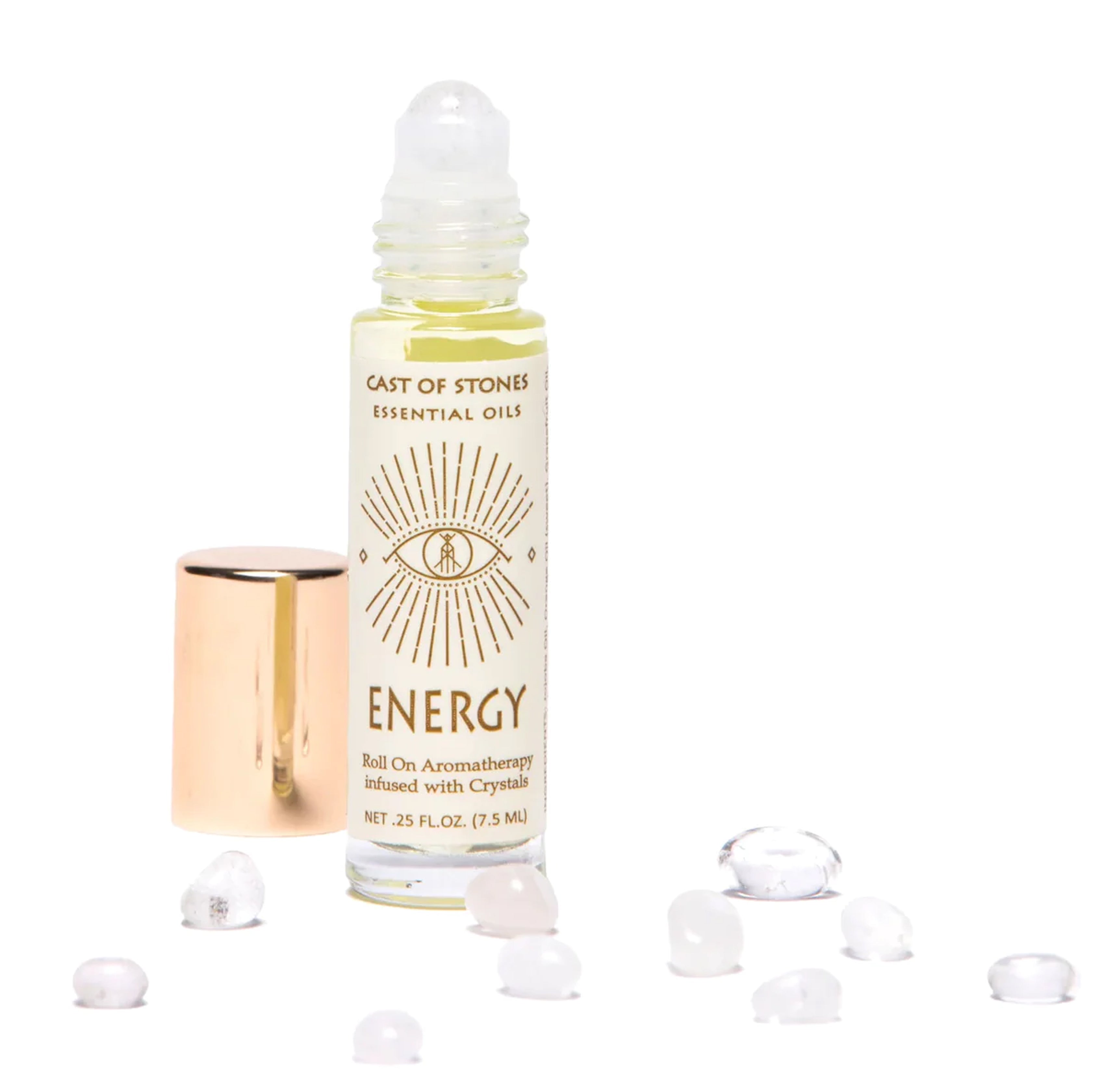 ENERGY ROLL-ON - ESSENTIAL OIL AROMATHERAPY WITH QUARTZ CRYSTALS