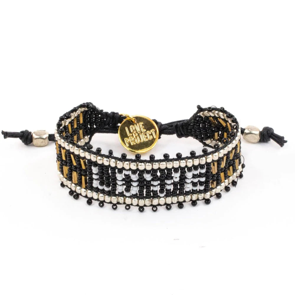 Taj LOVE Bracelet - Black & White