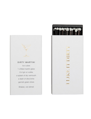I like it dirty (dirty martini recipe) Luxe matches