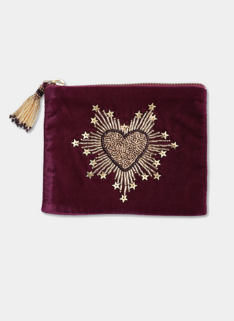 Sparkle Heart Jewelry Bag