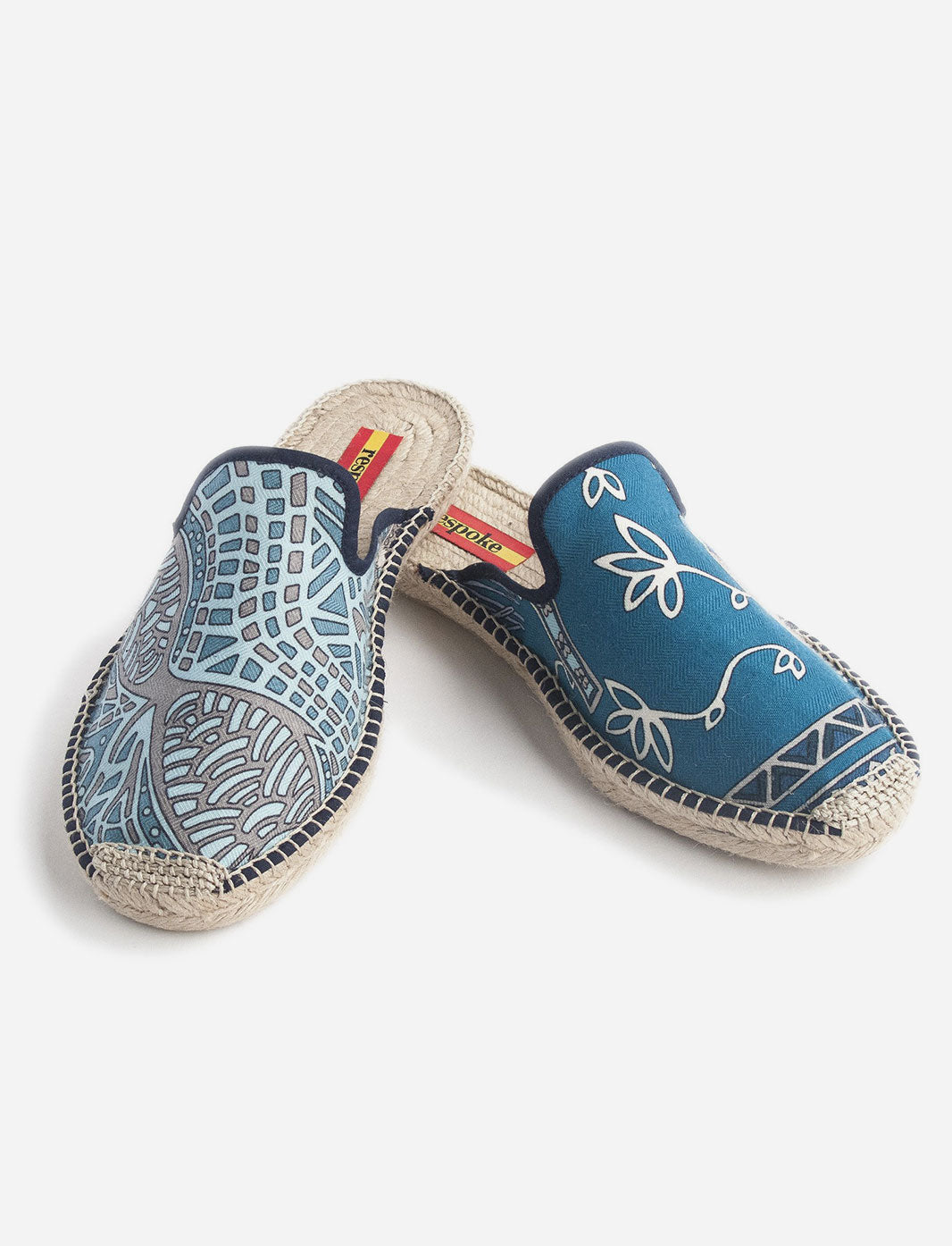 ARMAN Teal Cashmere/Silk Mule Espadrilles