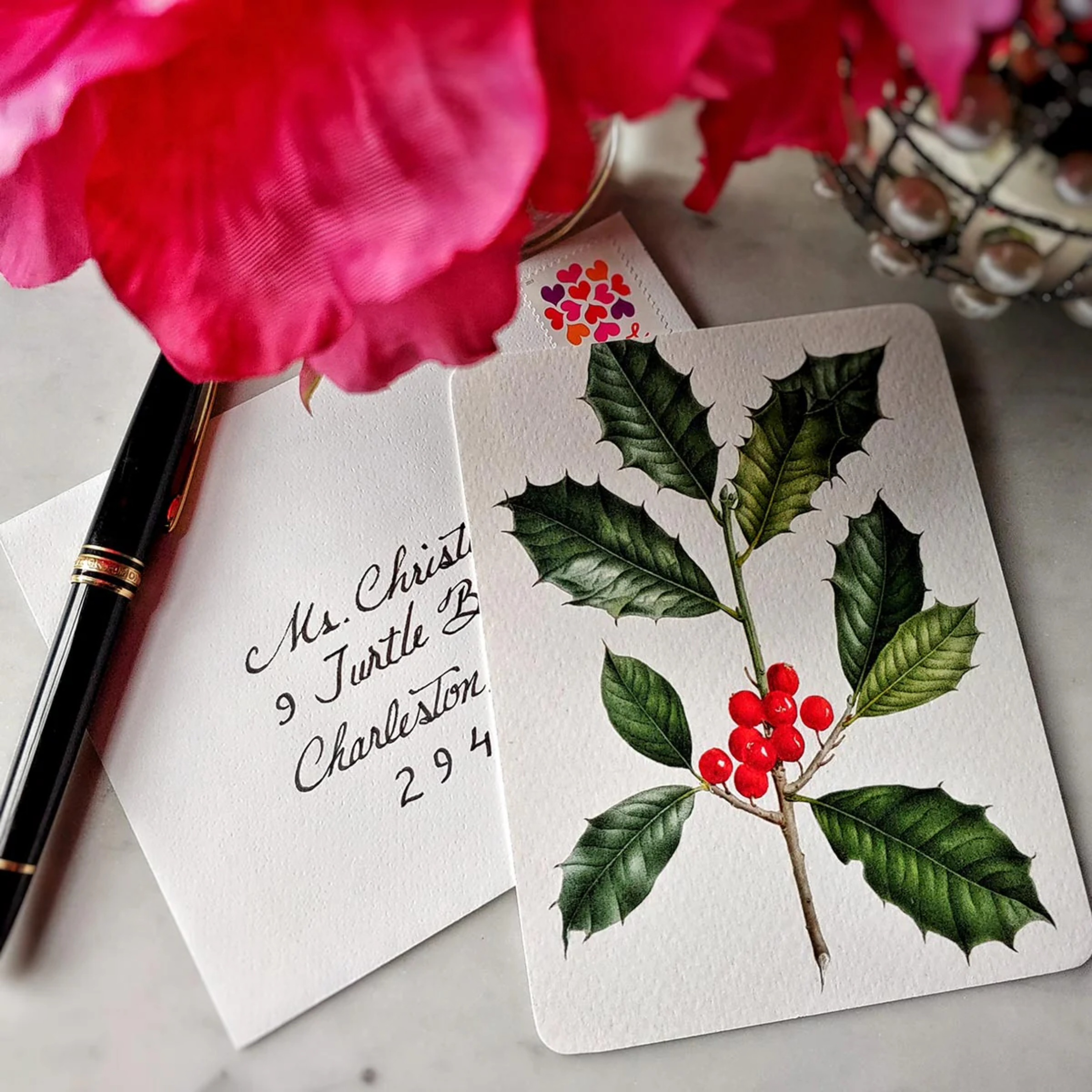 Holly- Pack of Custom Note Cards