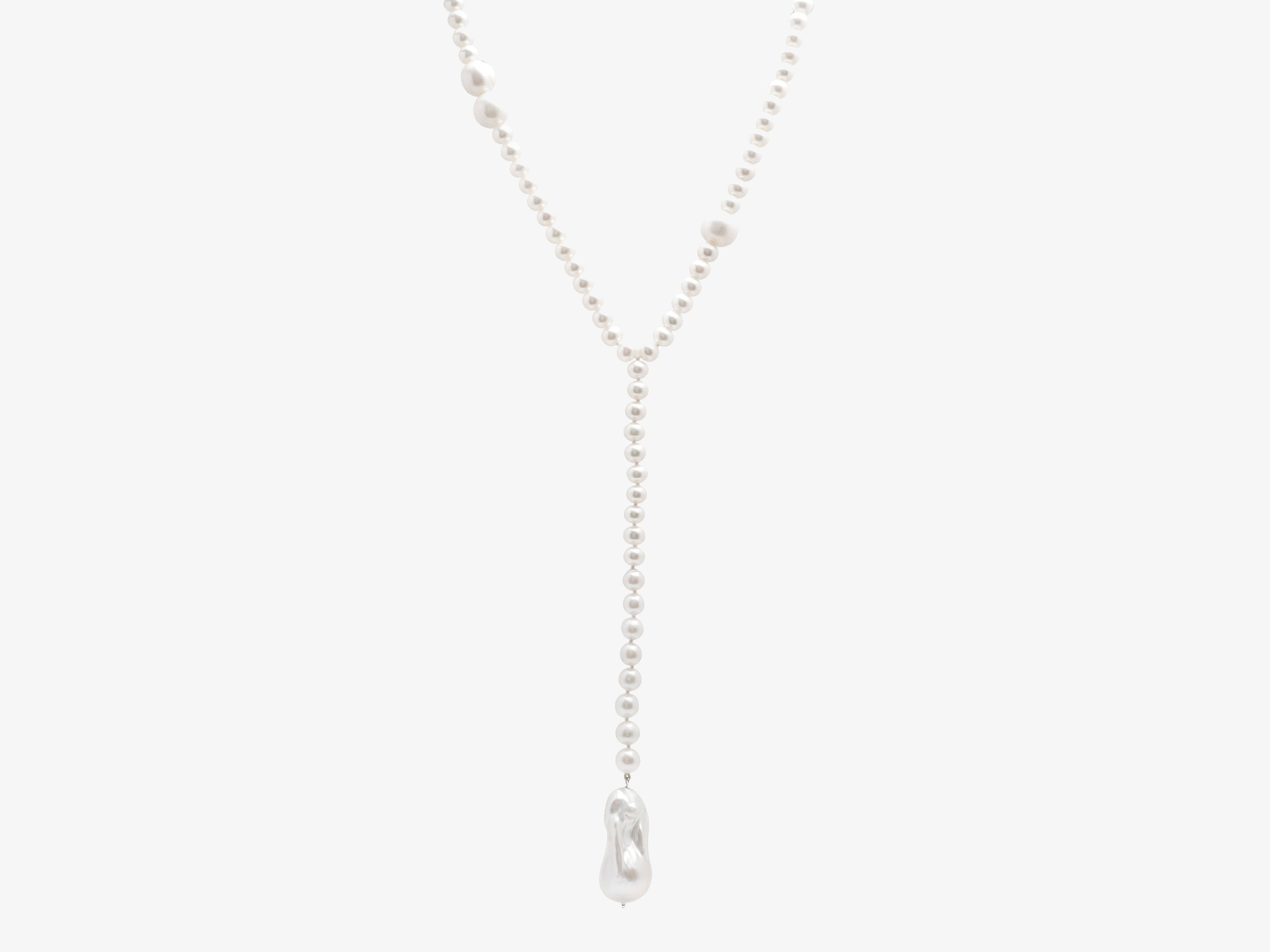 Cap Ferret Fresh water and Baroque Pearl Y necklace