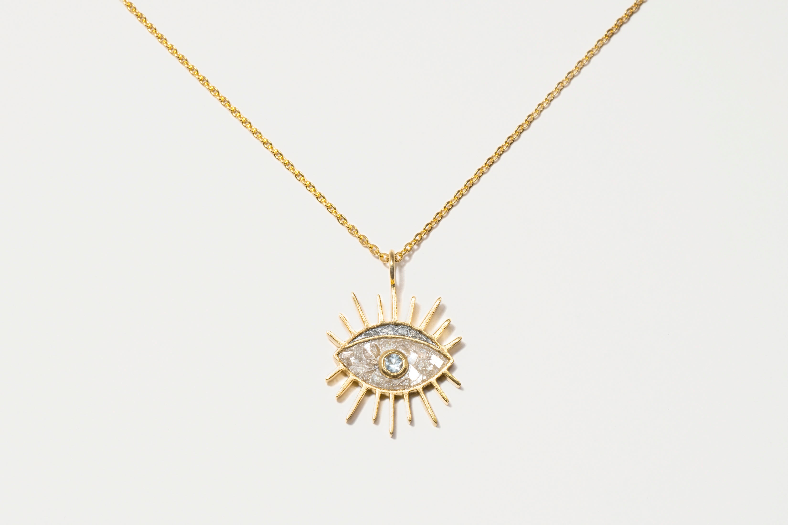 Eye Gold Vermeil Pendant Necklace