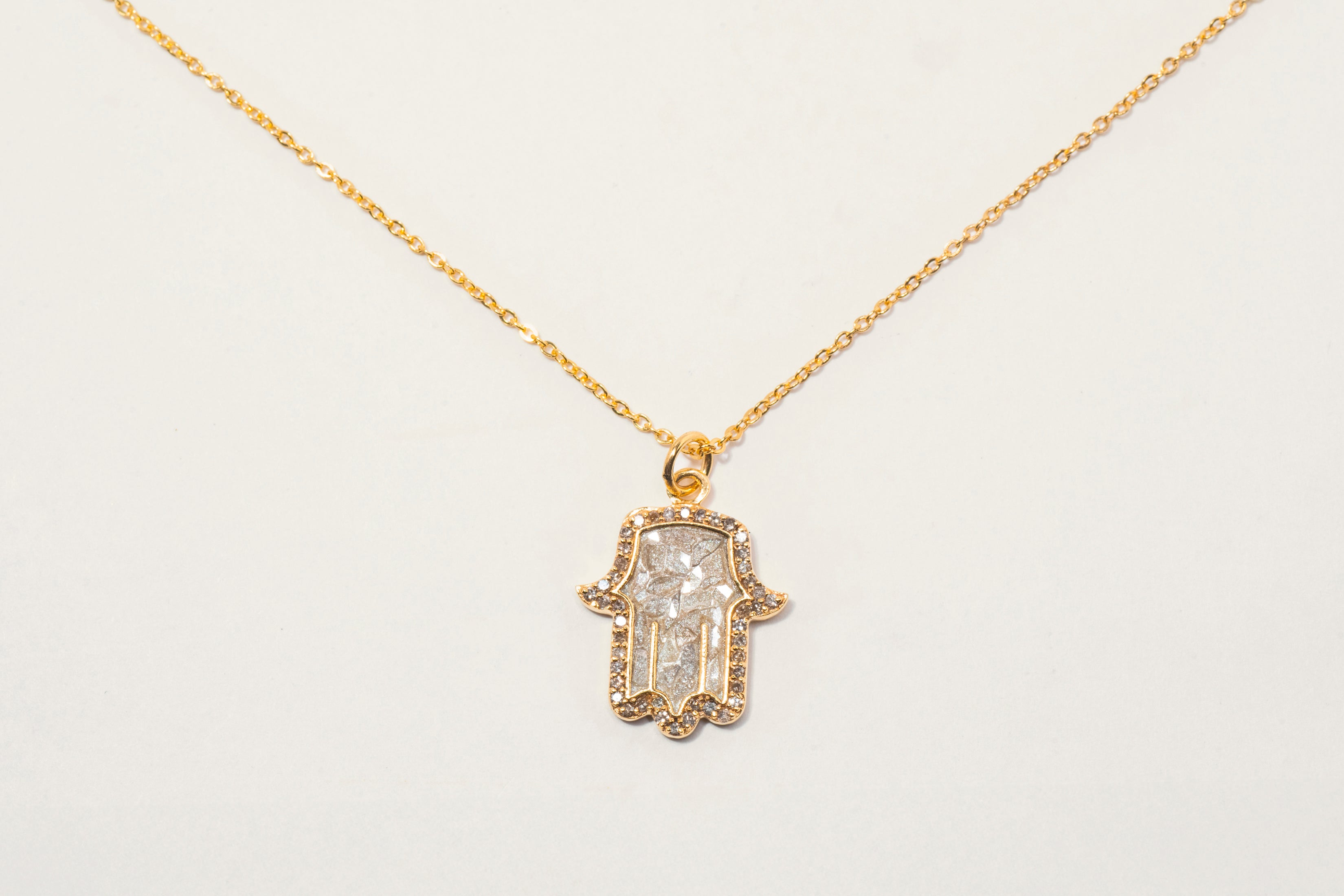 Hamsa Gold Vermeil Pendant Necklace