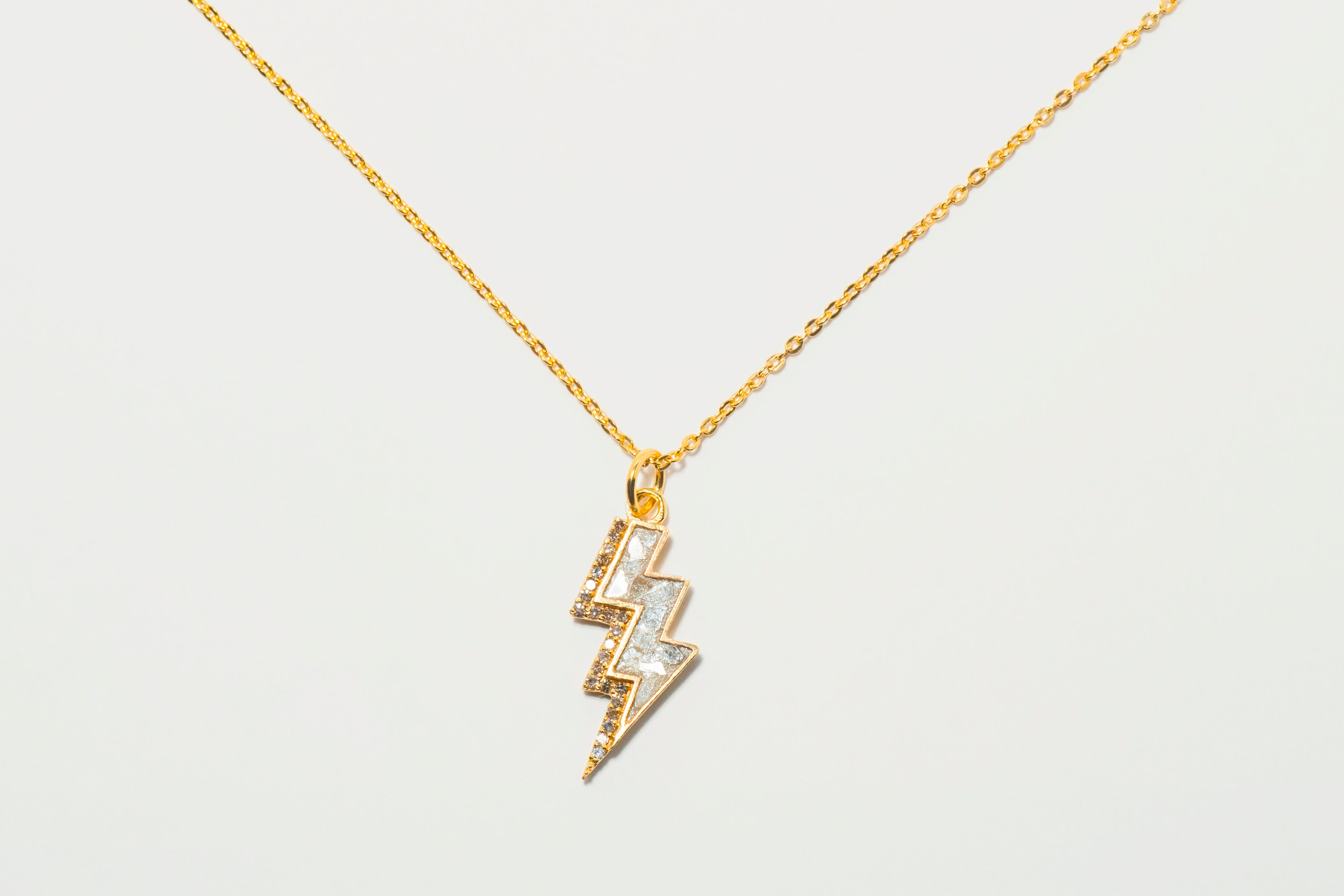 Rishi Bolt Diamond Gold Vermeil Pendant Necklace