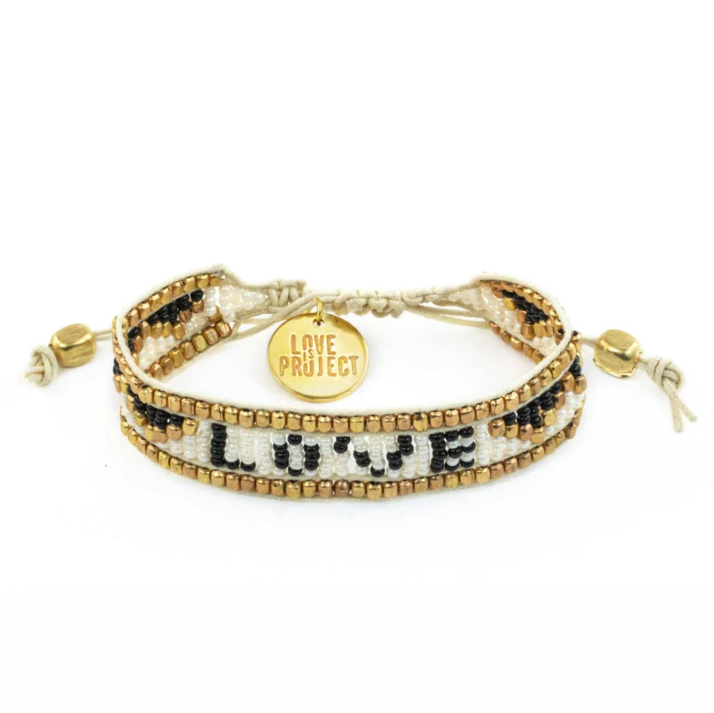 Taj LOVE Bracelet - White & Black