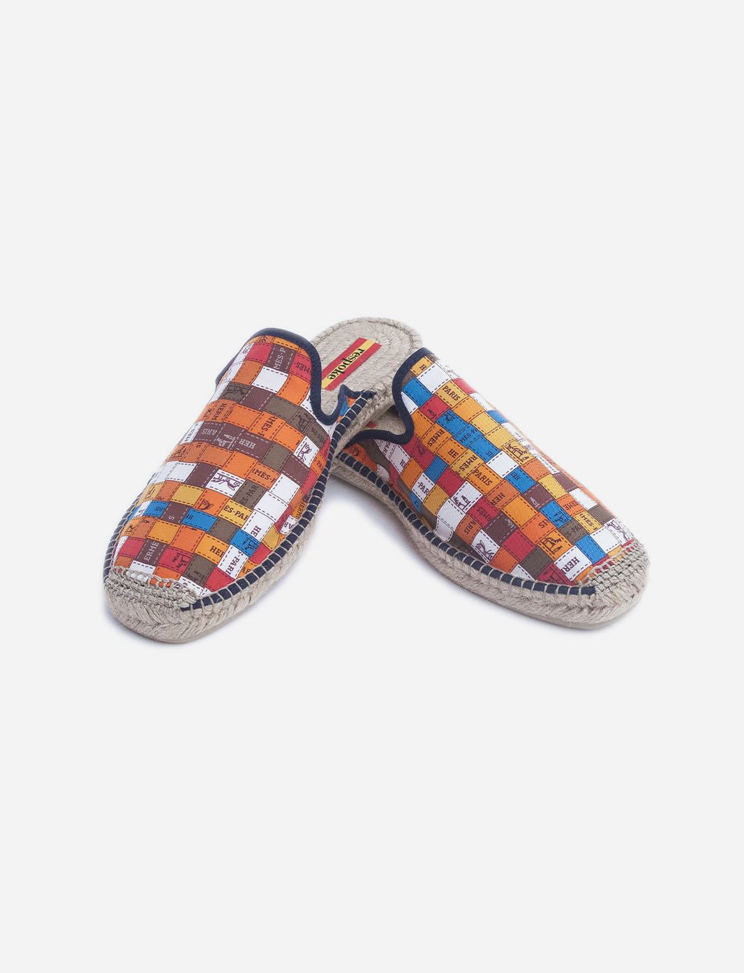 FEBE Men's Orange Mule Espadrilles