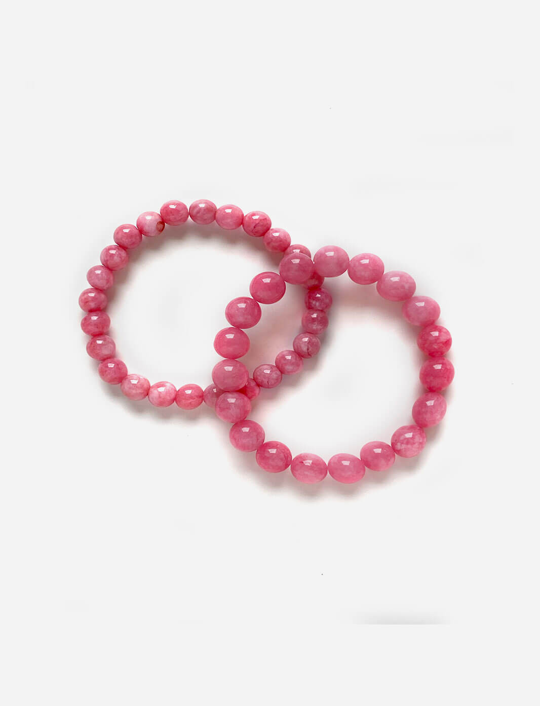 Pink Jade Beaded Bracelet