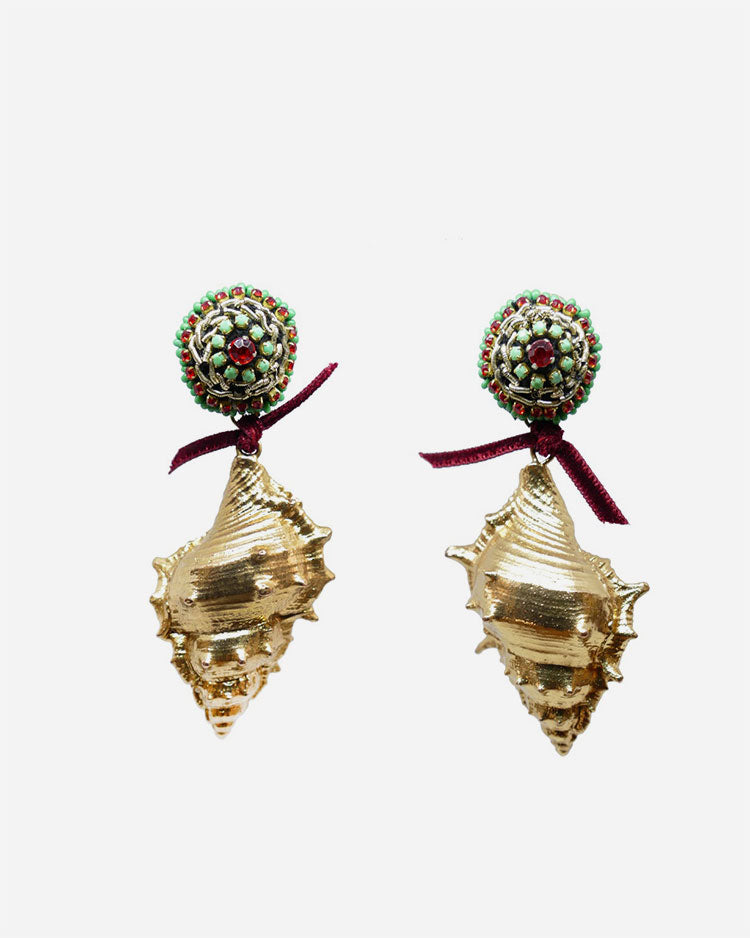 Midnight Shell Earrings